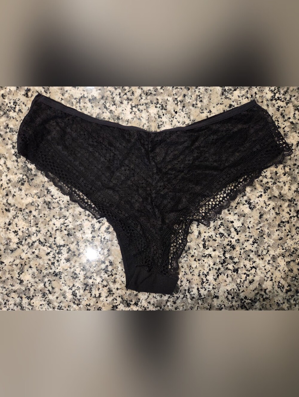 Victoria's Secret Black Lace Cheeky Panty